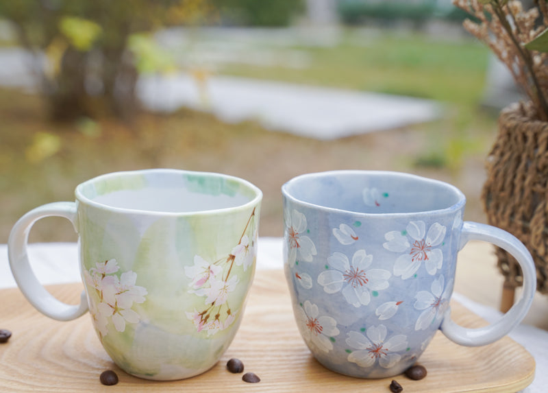 Japanese Ceramic Sakura Coffee Mug