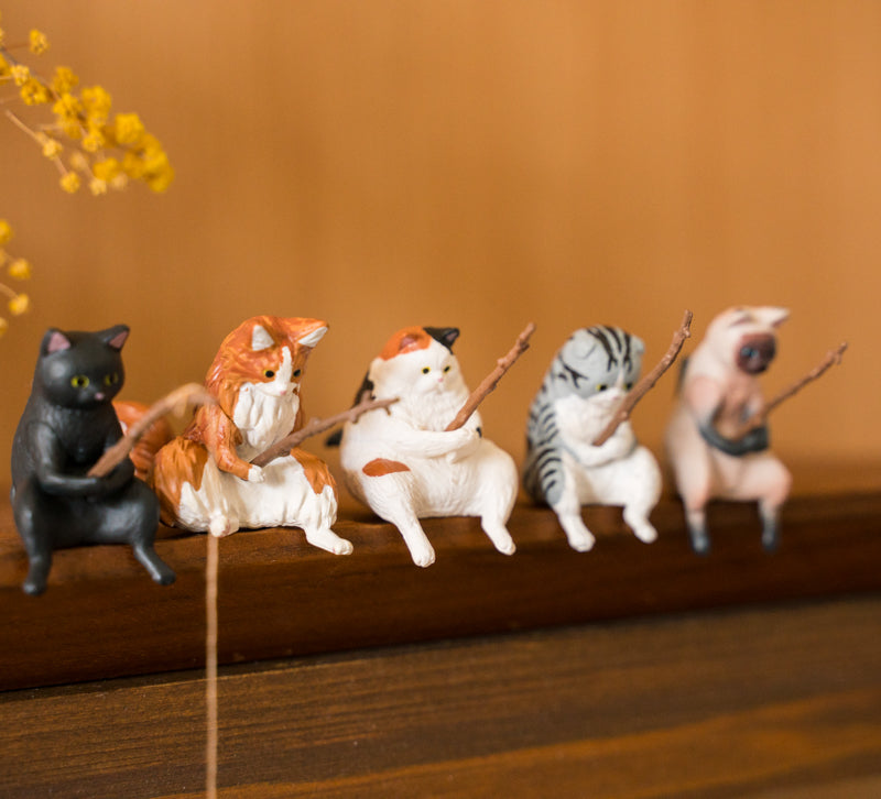 2rd Generation-Miniature Cat Fishing Figurine – pipijuss