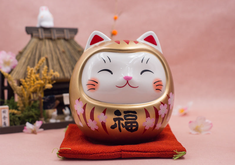 Cute Lucky Cat Figurine & Piggy Bank