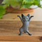 6st Generation-Miniature Standing Cat For Holding Pen Or Earphone Figurine