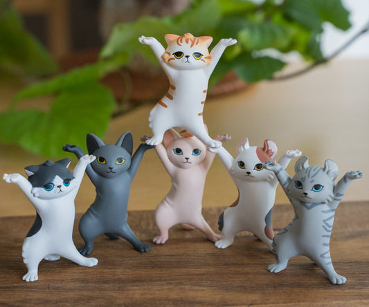 6st Generation-Miniature Standing Cat For Holding Pen Or Earphone Figurine