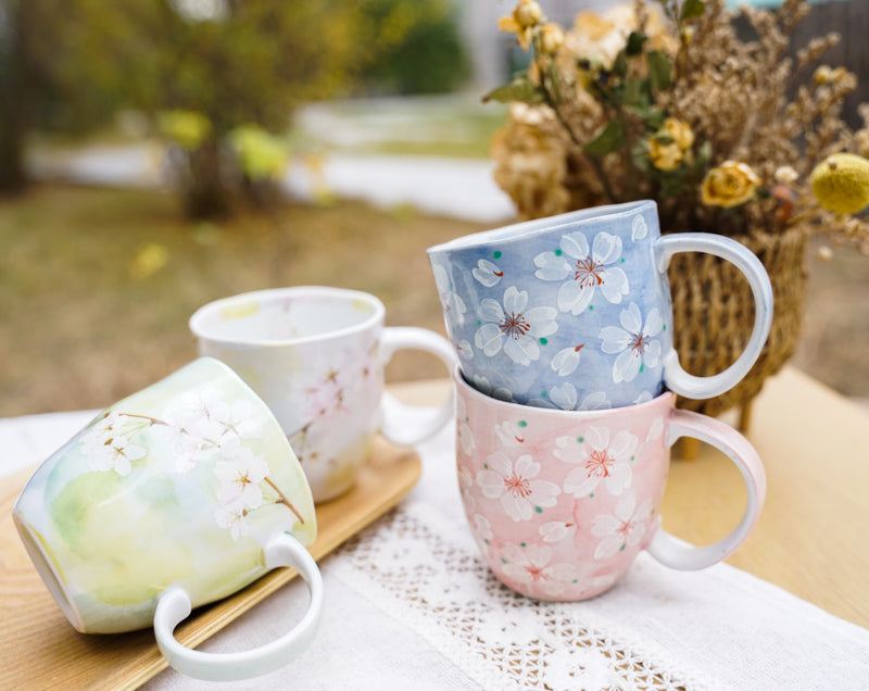 Japanese Ceramic Sakura Coffee Mug