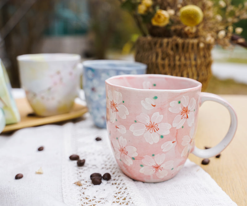 Japanese Ceramic Sakura Coffee Mug