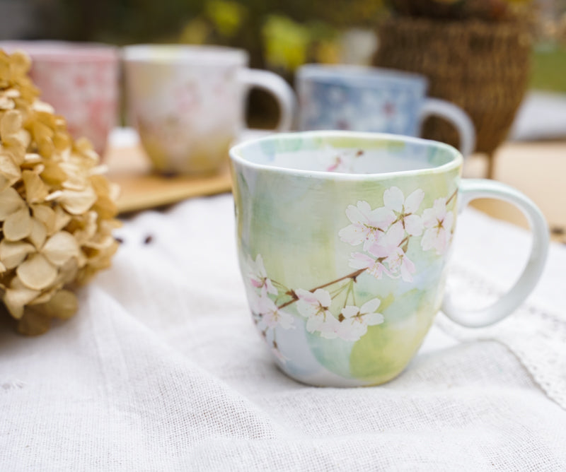 Japanese Ceramic Sakura Coffee Mug