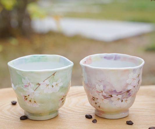 Japanese Ceramic Sakura Tea Cup