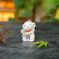 Cute Lucky Cat Holding A Glass Ball Figurine