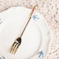 Vintage Style Gilding Dessert Spoon & Fork