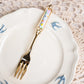 Vintage Style Gilding Dessert Spoon & Fork