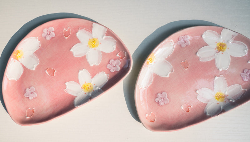 Pink Sakura Plates