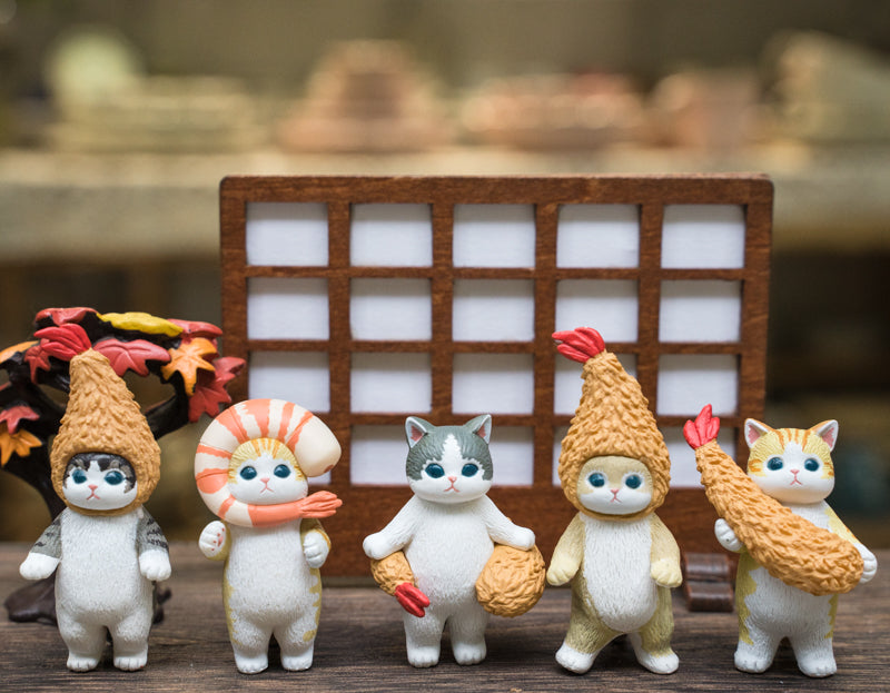 Cute Mofusand Fried Shrimp Cat Figurine