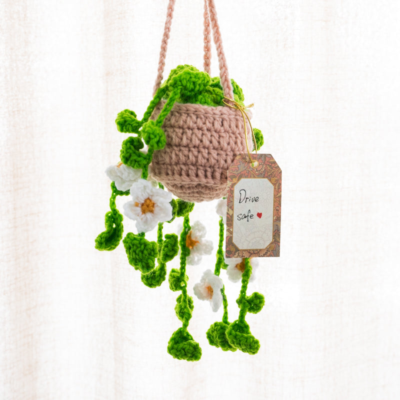 Cute Succulent Car Crochet Plant Decor