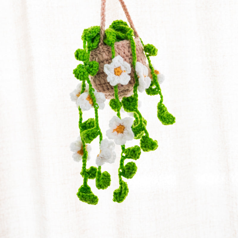 Cute Succulent Car Crochet Plant Decor