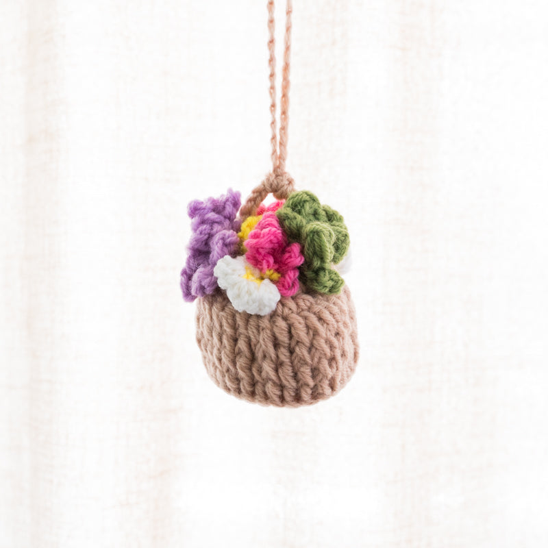 Cute Succulent Car Crochet Plant Decor