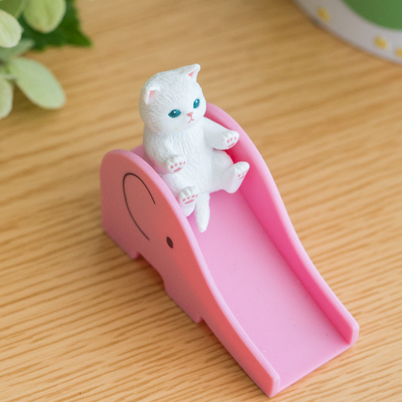 Cute Mofusand Playing-Slide Kitten Figurine