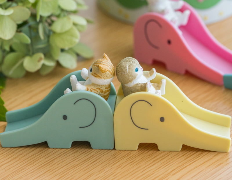 Cute Mofusand Playing-Slide Kitten Figurine