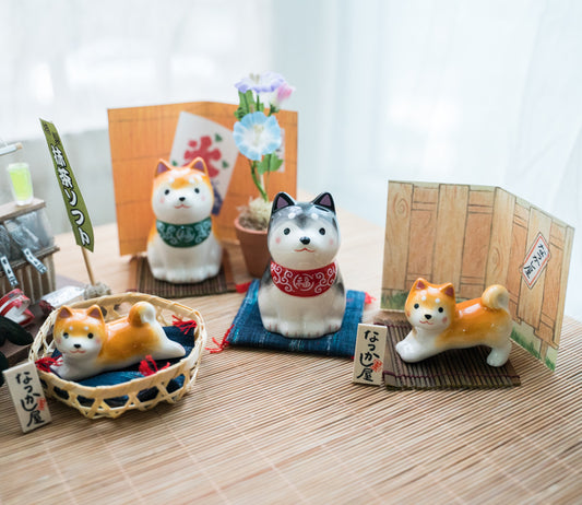 Cute Shiba Dogs Figure