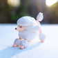 Cute Dog & Cat Under Strong Wind Figurine