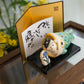 Japanese Cute Cat And Carp Figurine