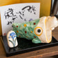 Japanese Cute Cat And Carp Figurine