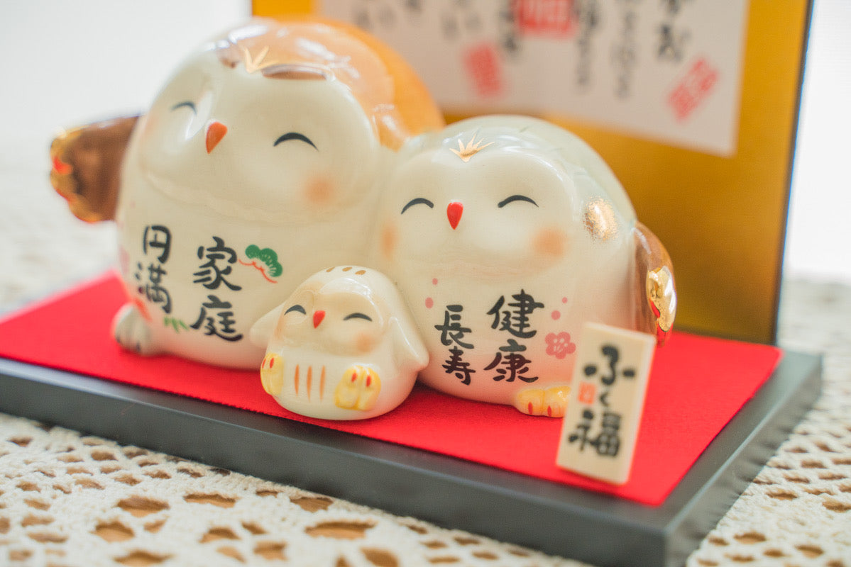 Japanese Cute Owl Figurines