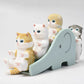 Cute Mofusand Playing-Slide Kitten Figurine