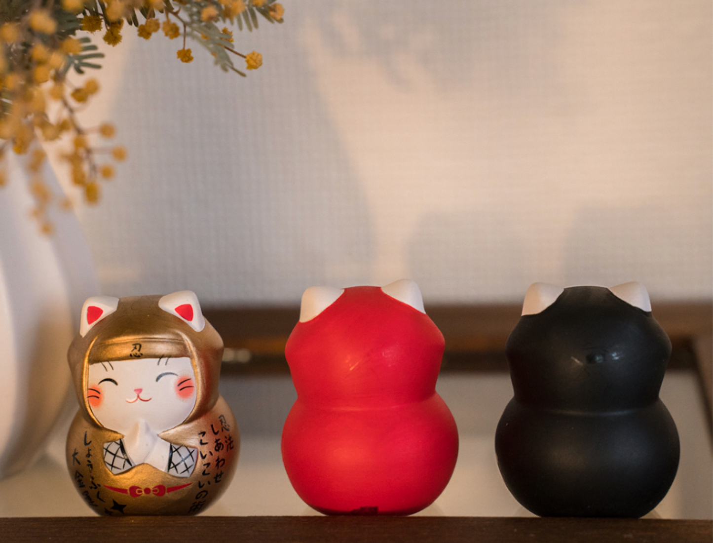 Japanese Ninja Lucky Cat Figurine