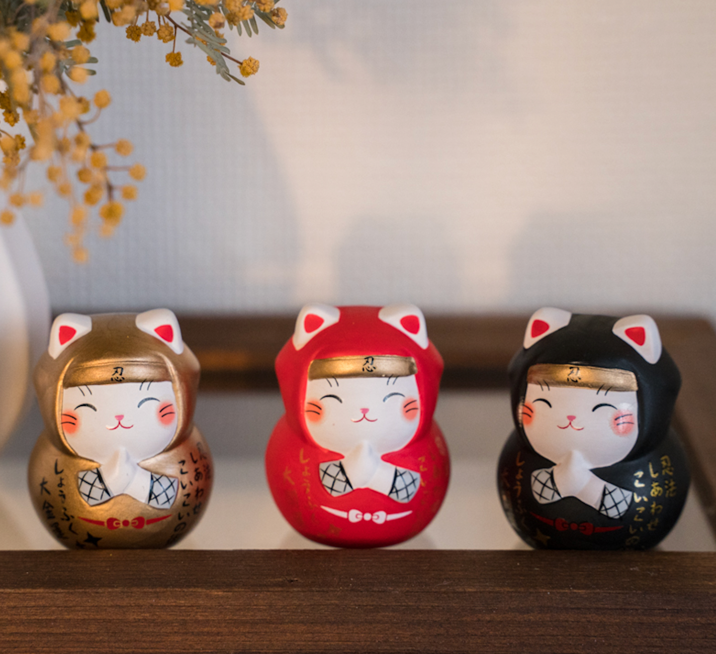 Japanese Ninja Lucky Cat Figurine