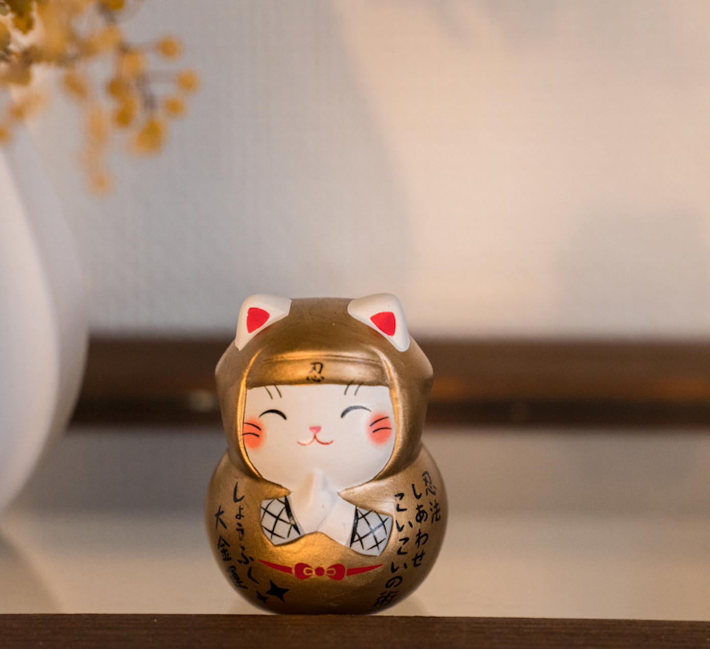 Japanese Ninja Lucky Cat Figurine