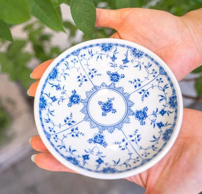 Japanese Vintage Style Ceramic Coffee Cup And Plate