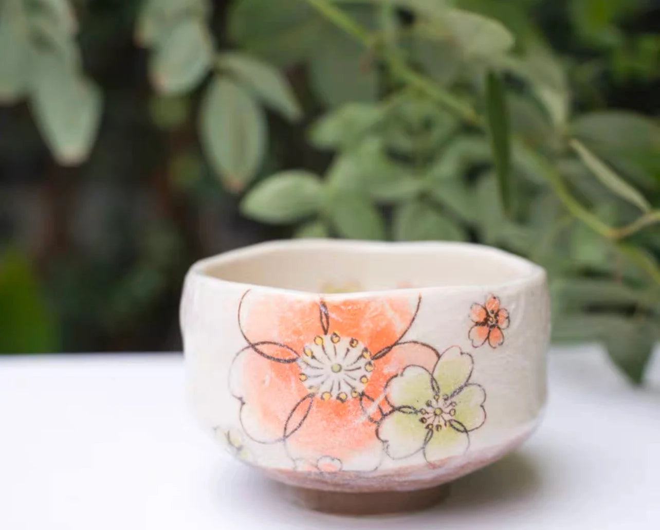 Japanese Handcrafted Sakura Matcha Bowl