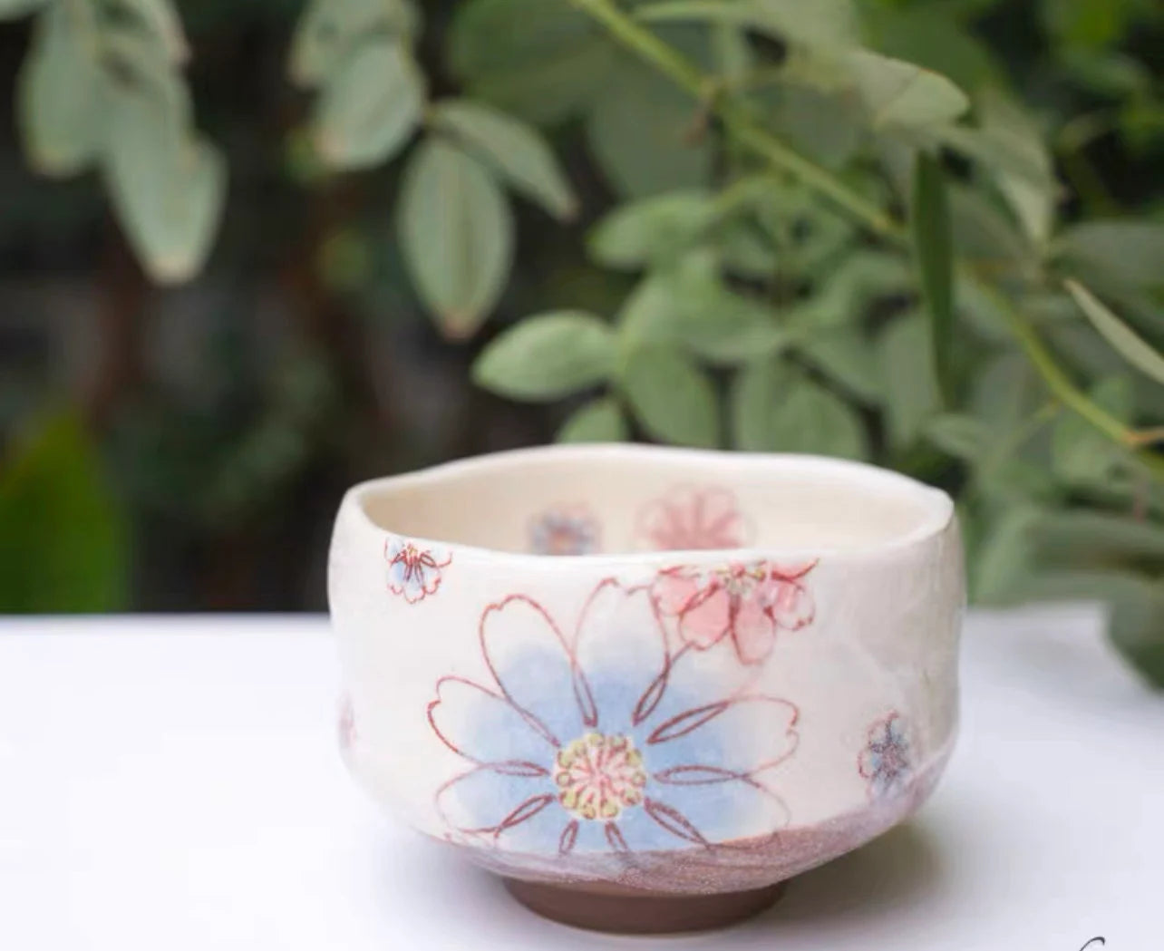 Japanese Handcrafted Sakura Matcha Bowl