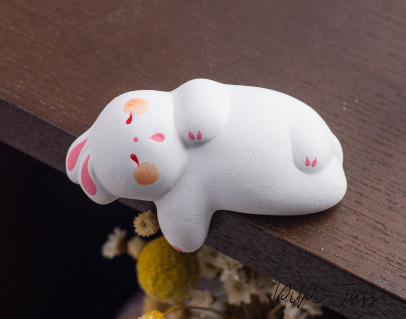 Japanese Cute Cat, Rabbit And Frog Figurine