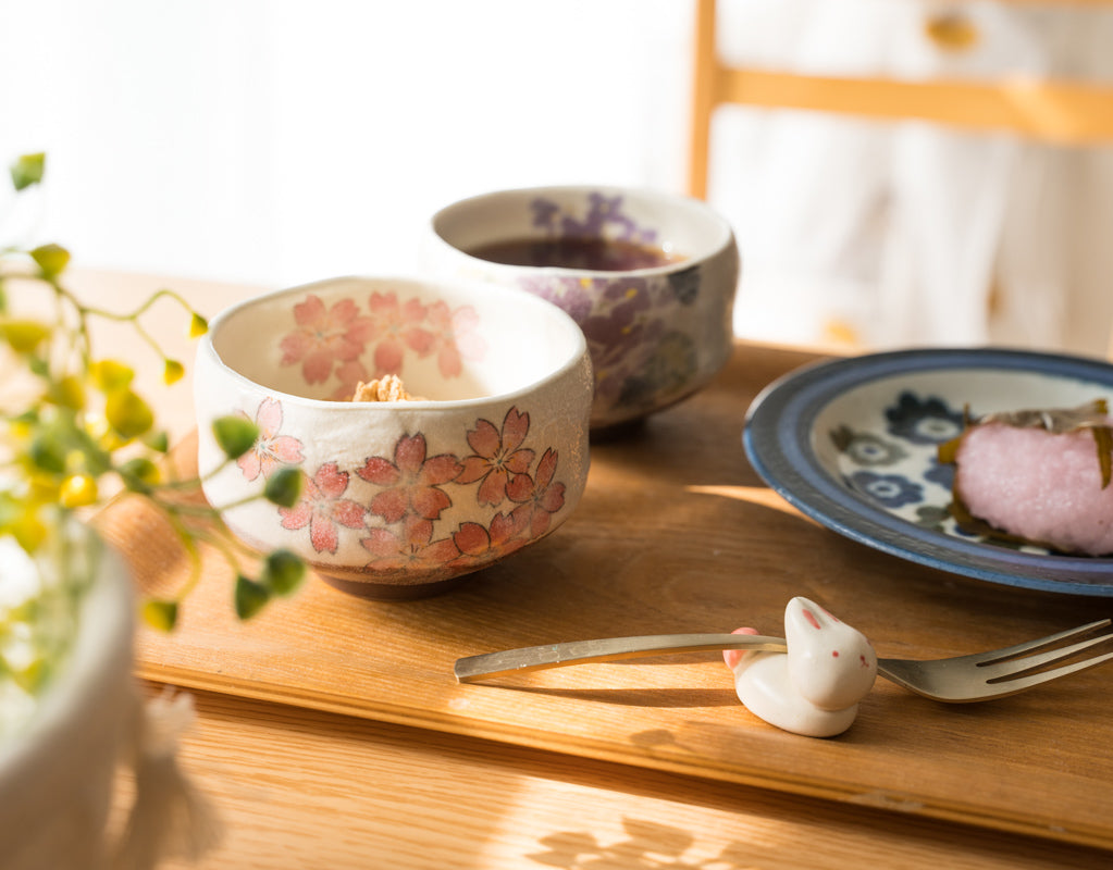 Japanese Handcrafted Sakura Matcha Bowl