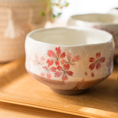 Japanese Handcrafted Sakura Matcha Bowl