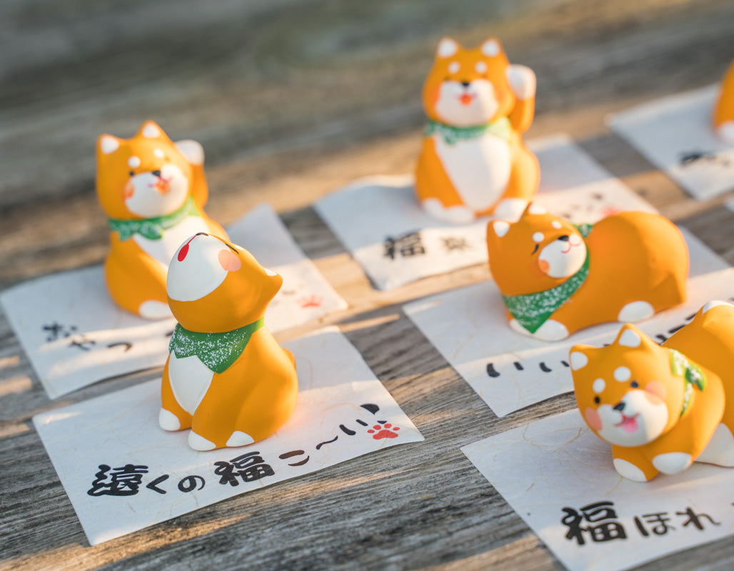 Japanese Kawaii Shiba Inu Figurines