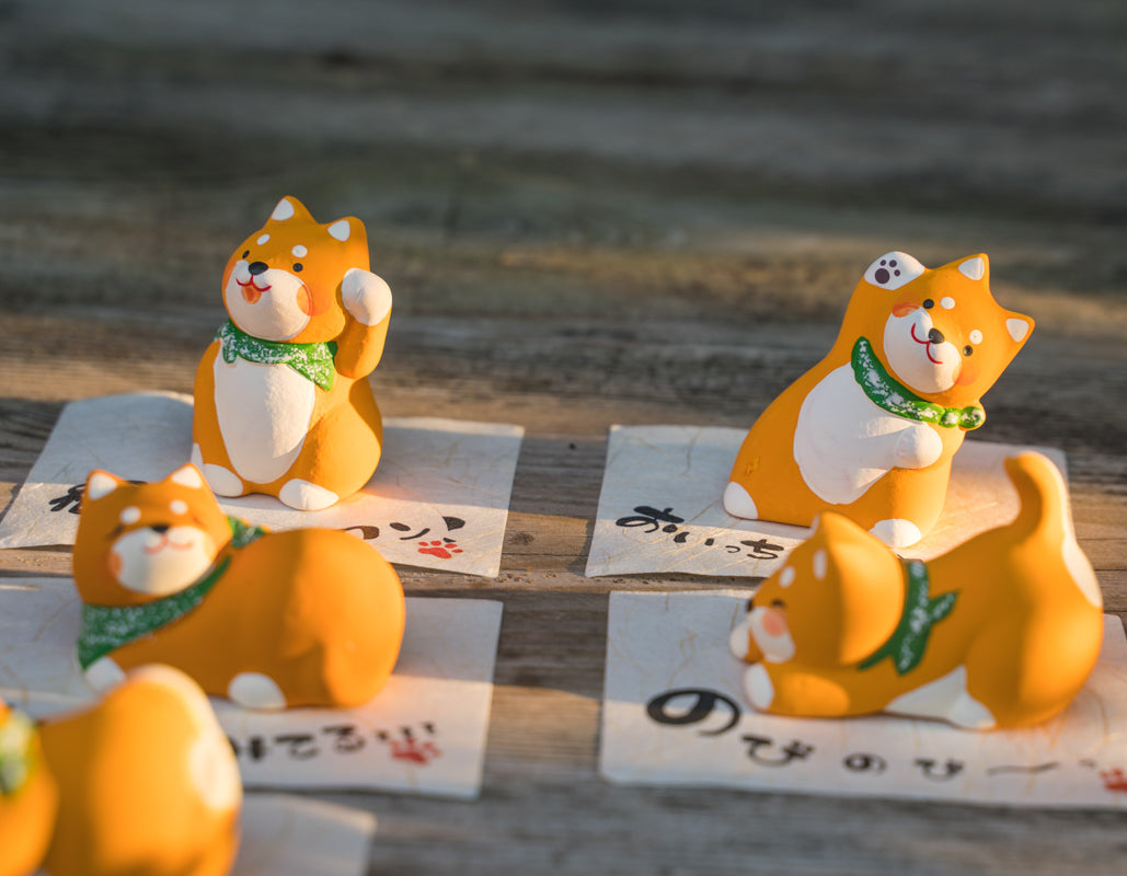 Japanese Kawaii Shiba Inu Figurines