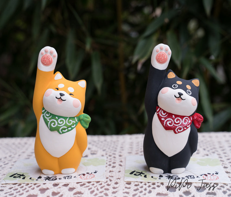 Adorable Shina Inu Figurines