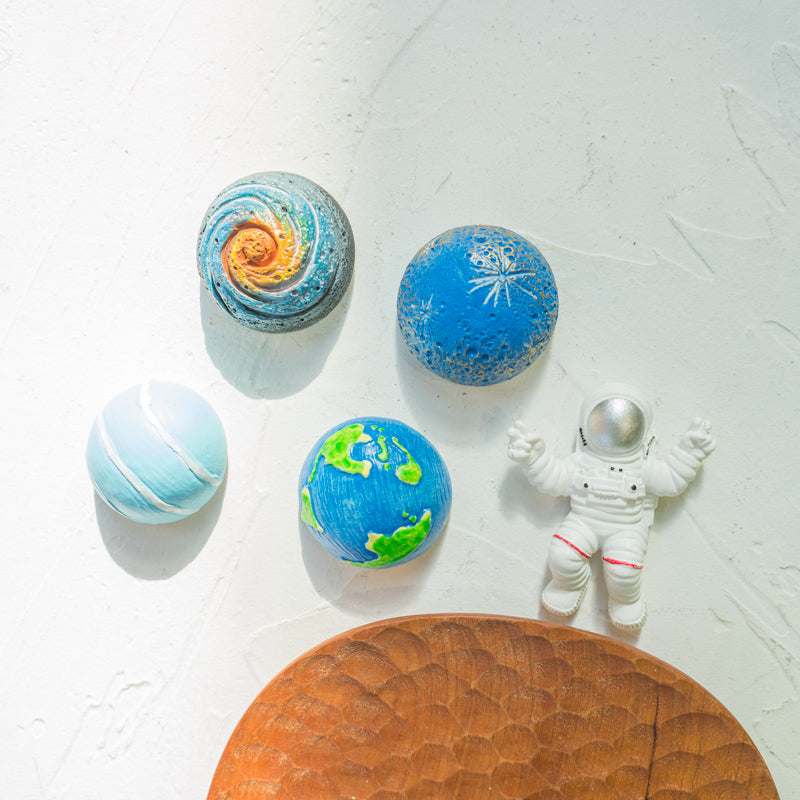 Set of 6 Or More Cute Astronauts And Planets Fridge Magnets