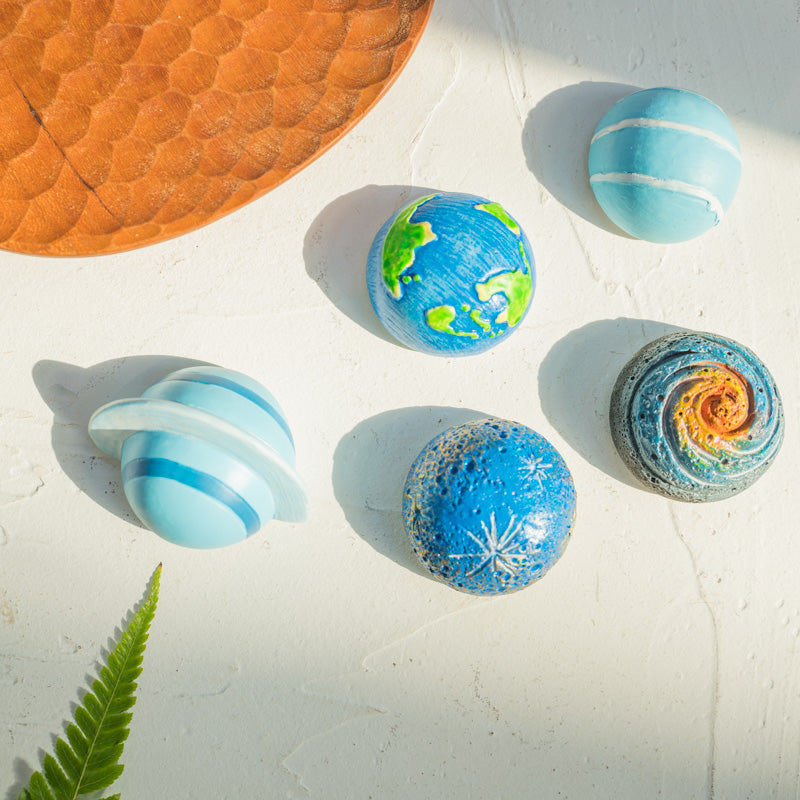 Set of 6 Or More Cute Astronauts And Planets Fridge Magnets