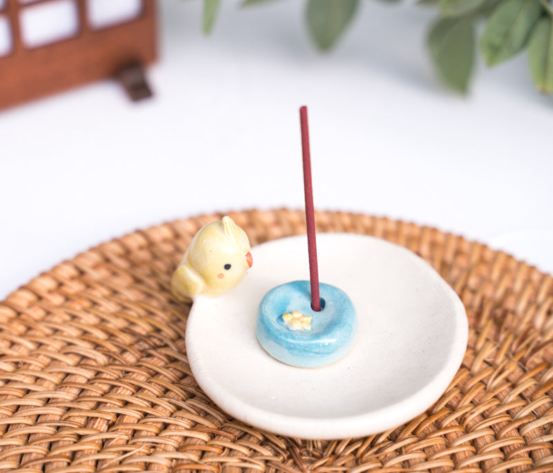 Cute Cat & Rabbit & Bird Stick Incense Holder