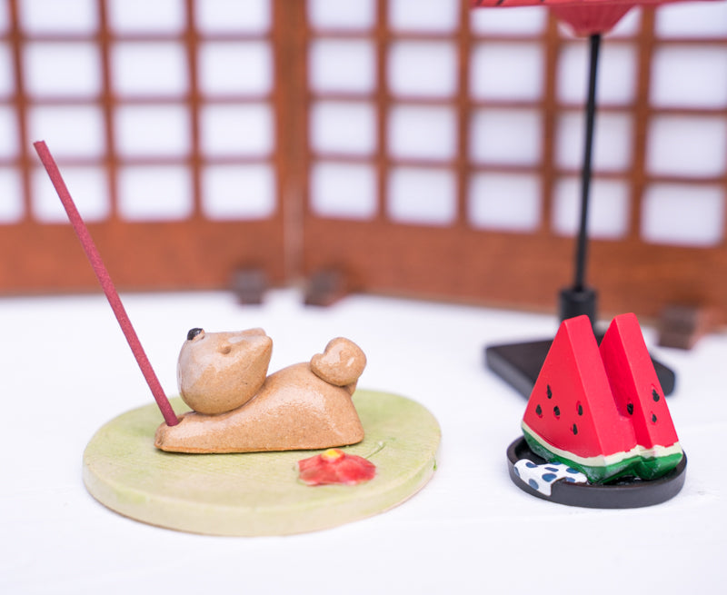 Cute Dog & Daruma Doll Stick Incense Holder