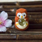 Cute Kitten, Rabbit, Owl, Frog And Daruma Doll Figurines