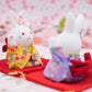 Japanese Cute Handmade Bunny Wearing Kimono Figurine