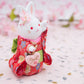 Japanese Cute Handmade Bunny Wearing Kimono Figurine