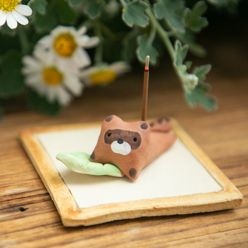 Cute Raccoon Stick Incense Holder