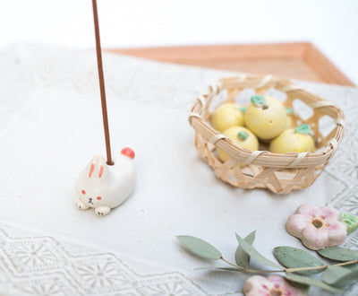 Cute Mini Cat & Rabbit Stick Incense Holder