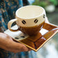 Coffee Bean Coffee Cup & Saucer