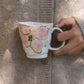 Japanese Vintage Hand-Painted Pink Sakura Coffee Cup