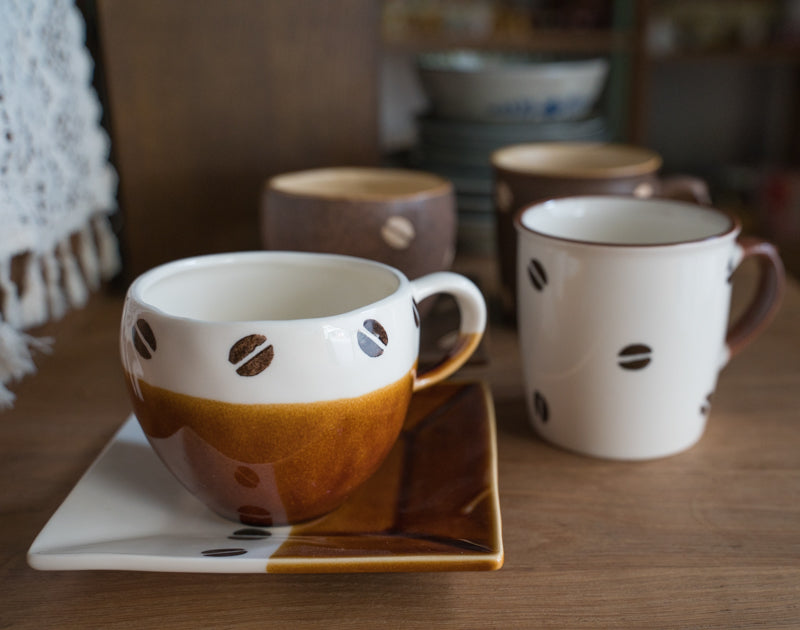 Coffee Bean Coffee Cup & Saucer