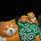 Japanese Cute Shiba Inu With Her Puppies Figurine